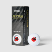Crow Flying Silhouette Raven Flight Wing Sun Golfball (Verpackungen)