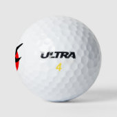 Crow Flying Silhouette Raven Flight Wing Sun Golfball (Logo)