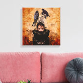 Crow-Frau in der Moderne Leinwanddruck (Insitu (Wohnzimmer))