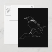 Crow (für dunkle Hintergründe) Postkarte (Vorne/Hinten)