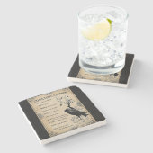 Crow Gedicht Steinuntersetzer (Seitenansicht)