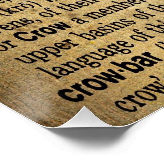 Crow Glossar Poster definieren (Ecke)