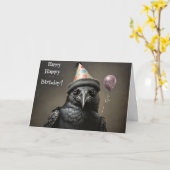 Crow glücklicher Geburtstag Karte (Gelbe Blume)