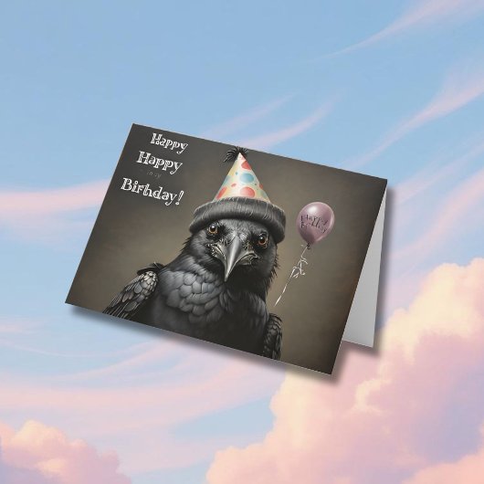 Crow glücklicher Geburtstag Karte