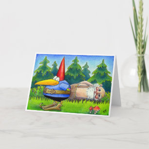 Crow Gnome Weihnachtskarte Feiertagskarte