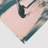 Crow Gothic Beige Green Art Decoupage Seidenpapier (Ausschnitt)