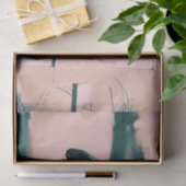 Crow Gothic Beige Green Art Decoupage Seidenpapier (Geschenk)