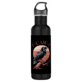 Crow Gothic Funny F-Caw-F Humor Classic Style Edelstahlflasche (Vorderseite)