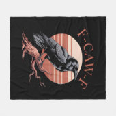 Crow Gothic Funny F-Caw-F Humor Classic Style Fleecedecke (Vorderseite (Horizontal))