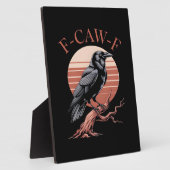Crow Gothic Funny F-Caw-F Humor Classic Style Fotoplatte (Seite)