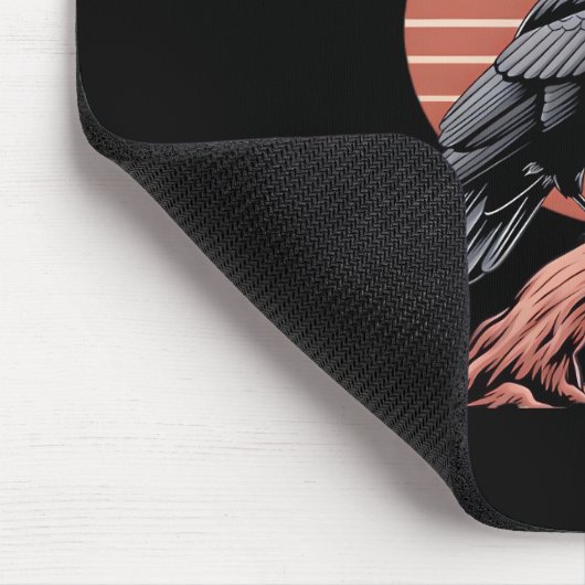 Crow Gothic Funny F-Caw-F Humor Classic Style Mousepad (Ecke)