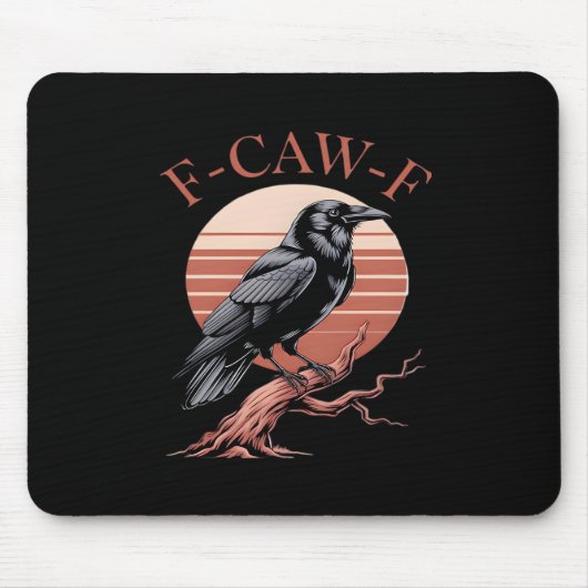 Crow Gothic Funny F-Caw-F Humor Classic Style Mousepad (Vorne)