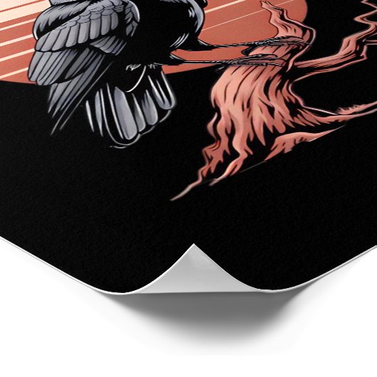 Crow Gothic Funny F-Caw-F Humor Classic Style Poster (Ecke)