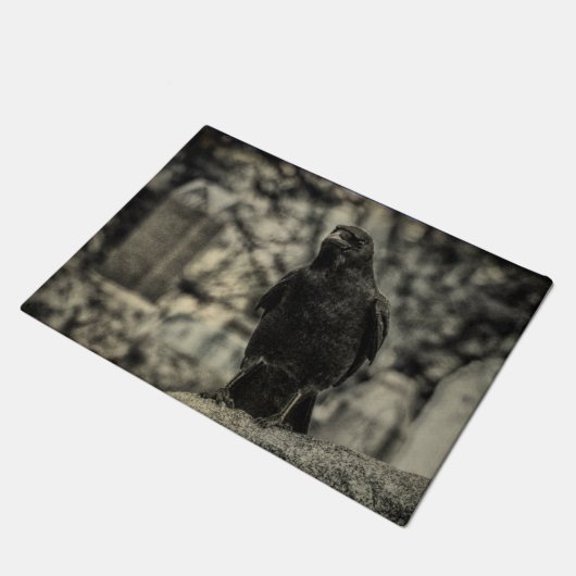 Crow Greeter Fußmatte (Schrägansicht)