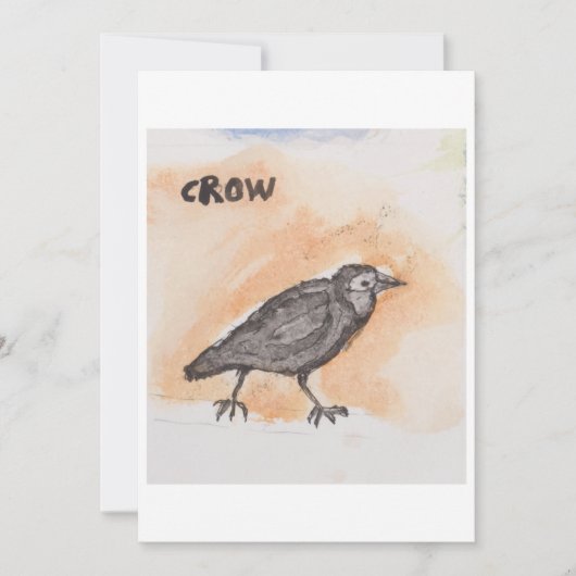 Crow Greeting Card Einladung (Vorderseite)