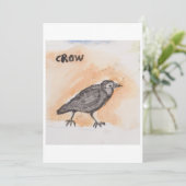 Crow Greeting Card Einladung (Stehend Vorderseite)