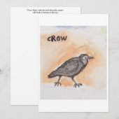 Crow Greeting Card Einladung (Vorne/Hinten)
