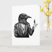 Crow-Grußkarte Karte (Gelbe Blume)