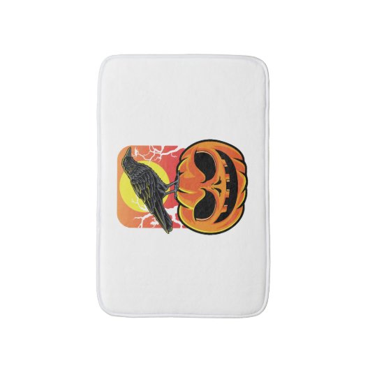 Crow Halloween Bird Watcher-Geschenk Badematte (Vorderseite Vertikal)