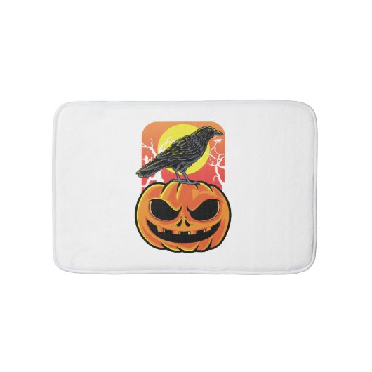 Crow Halloween Bird Watcher-Geschenk Badematte (Vorderseite)