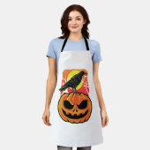 Crow Halloween Bird Watcher-Geschenk Schürze (Getragen)