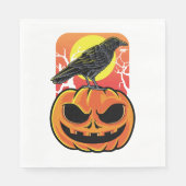 Crow Halloween Bird Watcher-Geschenk Serviette (Vorderseite)