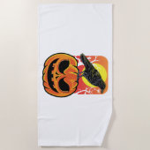 Crow Halloween Bird Watcher-Geschenk Strandtuch (Vorderseite)