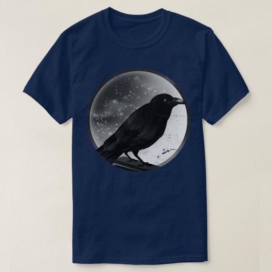 Crow Halloween Gothic Raven T-Shirt (Design vorne)