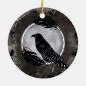 Crow Halloween Keramik Ornament (Hinten)
