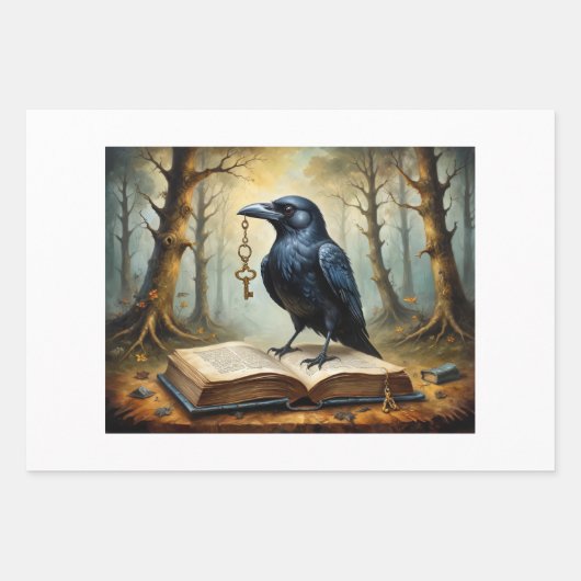 Crow has the key (to fantasy world!) - Decoupage Geschenkpapier Set (Vorderseite 2)