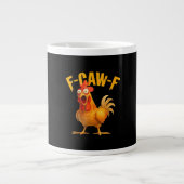 Crow Humor F-Caw-F Gothic Funny Retro Cool Jumbo-Tasse (Vorderseite)