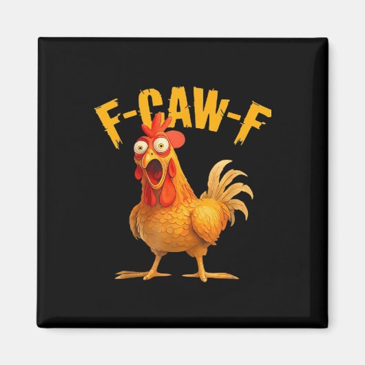 Crow Humor F-Caw-F Gothic Funny Retro Cool Magnet (Vorne)