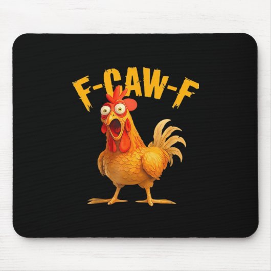 Crow Humor F-Caw-F Gothic Funny Retro Cool Mousepad (Vorne)