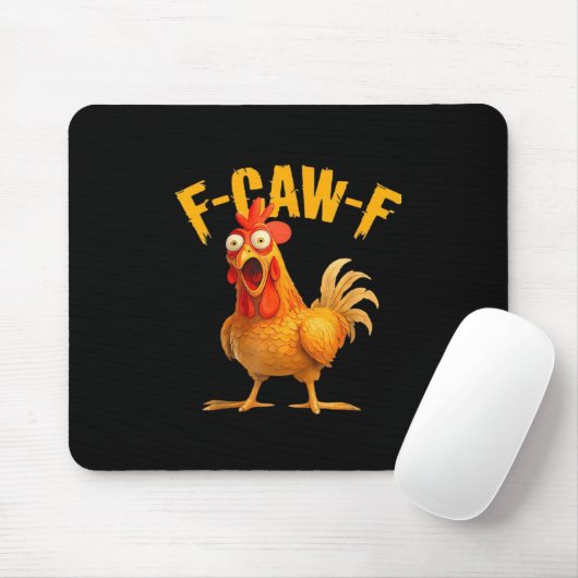 Crow Humor F-Caw-F Gothic Funny Retro Cool Mousepad (Mit Mouse)