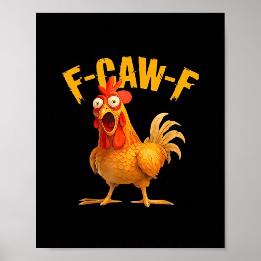 Crow Humor F-Caw-F Gothic Funny Retro Cool Poster (Vorne)