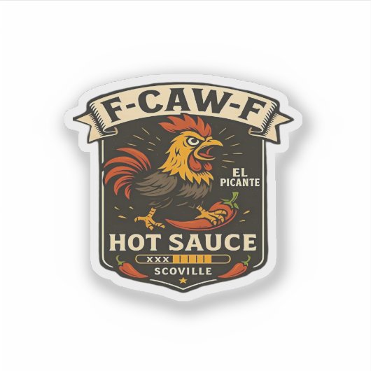 Crow Humor Funny Gothic F-Caw-F Aufkleber (Vorderseite)