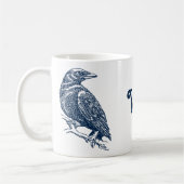 Crow Illustration-Tasse Kaffeetasse (Links)