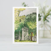 Crow im Friedhof, Kunstdruckkarte Dankeskarte (Stehend Vorderseite)