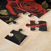 Crow in A Gold Crown Ruby-Rote Rosen Puzzle (Seite)