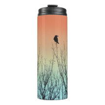 Crow in a Ombre Color Sky