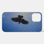 Crow in einem schneebedeckten blauen Himmel Case-Mate iPhone Hülle (Rückseite (Horizontal))