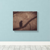 Crow in Tree Leinwanddruck (Insitu (Holzboden))