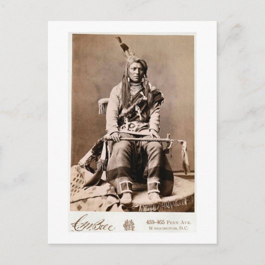 Crow Indian 1880 Postkarte (Vorderseite)