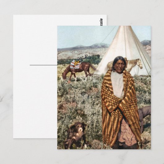 Crow Indian 1902 Postkarte (Vorne/Hinten)