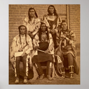 Crow Indian Chiefs Fargo Dakota Territory 1879 Poster
