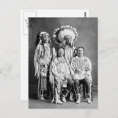 Crow Indian Group Portrait, Anfang der 1900er Jahr Postkarte (Vorne/Hinten)