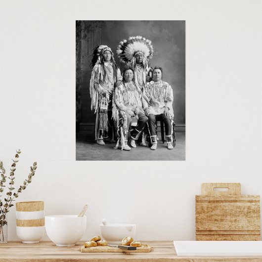 Crow Indian Group Portrait, Anfang der 1900er Poster (Küche)