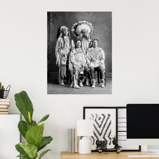 Crow Indian Group Portrait, Anfang der 1900er Poster (Heimbüro)