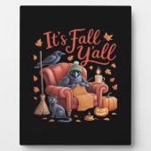 Crow It's Fall Y'all Pumpkins Herbst Hallowee Fotoplatte (Vorderseite)