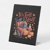 Crow It's Fall Y'all Pumpkins Herbst Hallowee Sockelschild (Vorderseite)